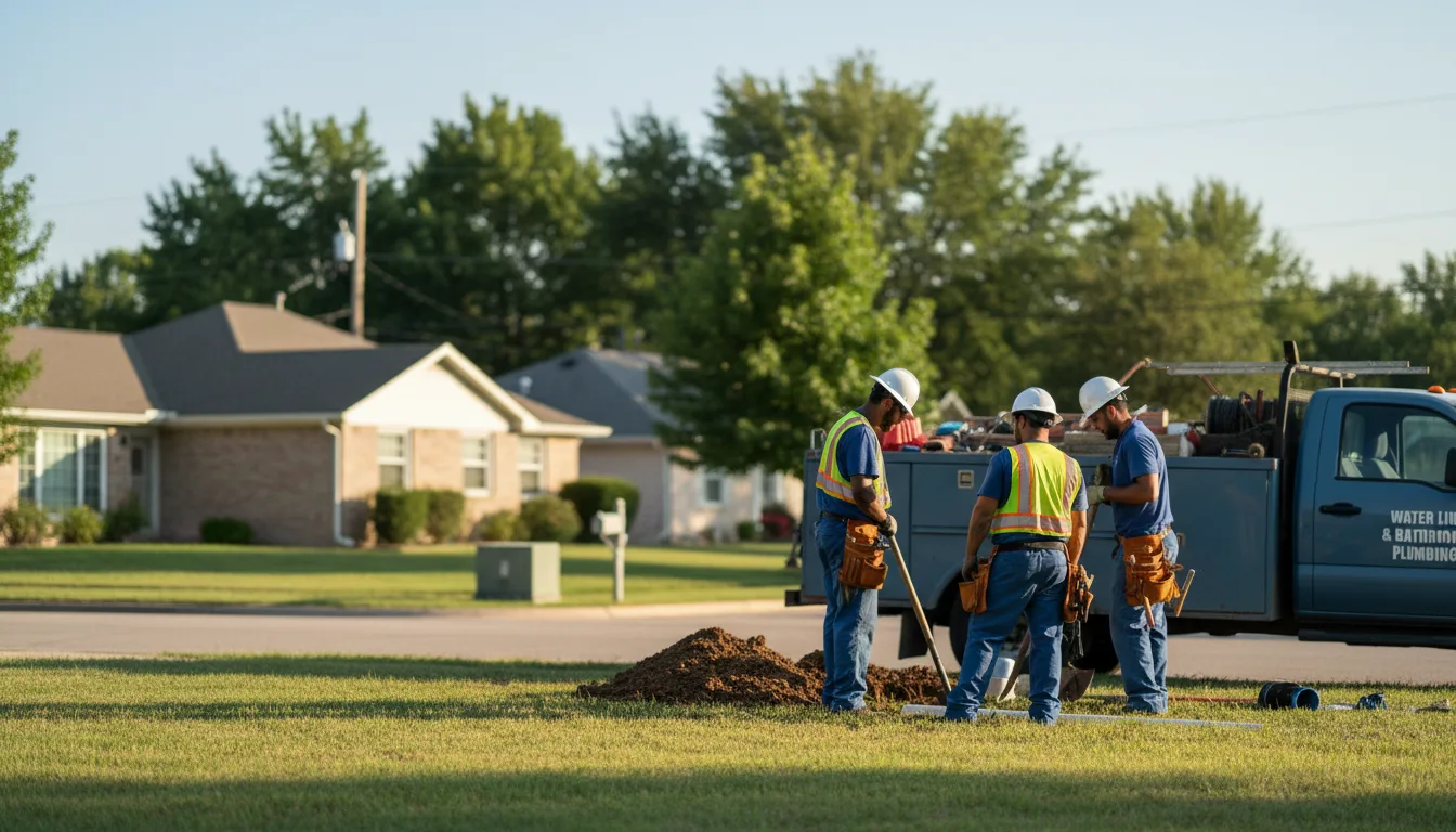 Residential water line and bathroom plumbing service in Moscow, KS